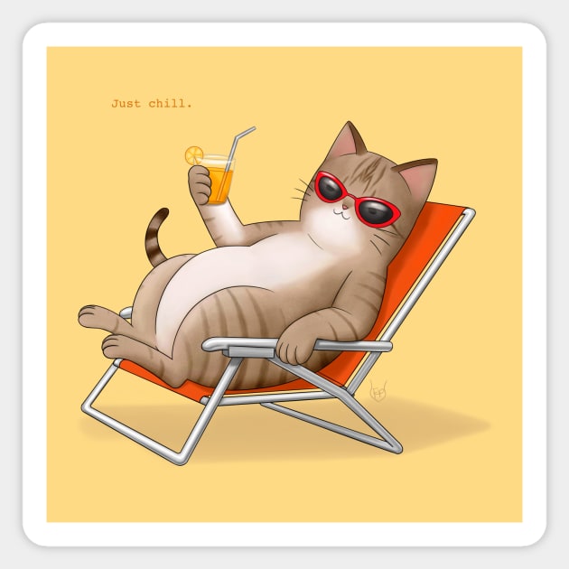 Just Chill Sticker by BastetLand